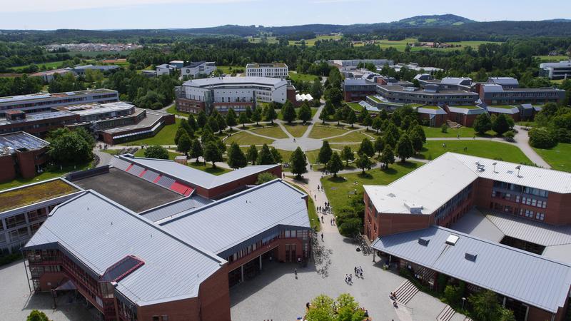 Blick auf den Campus der Universität Bayreuth.