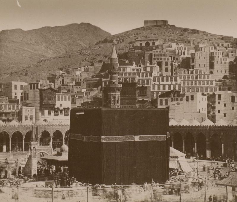 Muhammad Sadiq Bey: Mekka, Kaaba mit Umlauf der Pilger, 1881.