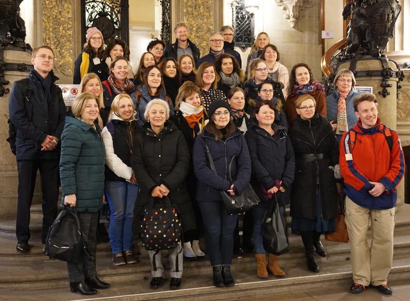 Gemeinsam mit Katharina Fegebank im Hamburger Rathaus