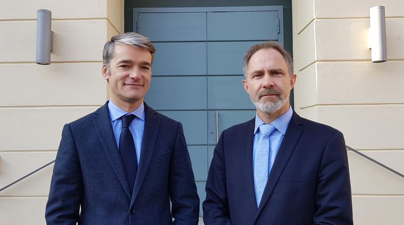 v.l.n.r. Der neue DFH-Vizepräsident Prof. Dr. Philippe Gréciano und der neue DFH-Präsident Prof. Dr. Olivier Mentz