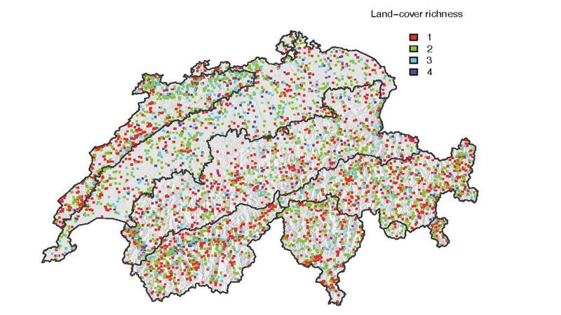 Map: the approx. 5,000 Swiss landscape plots examined