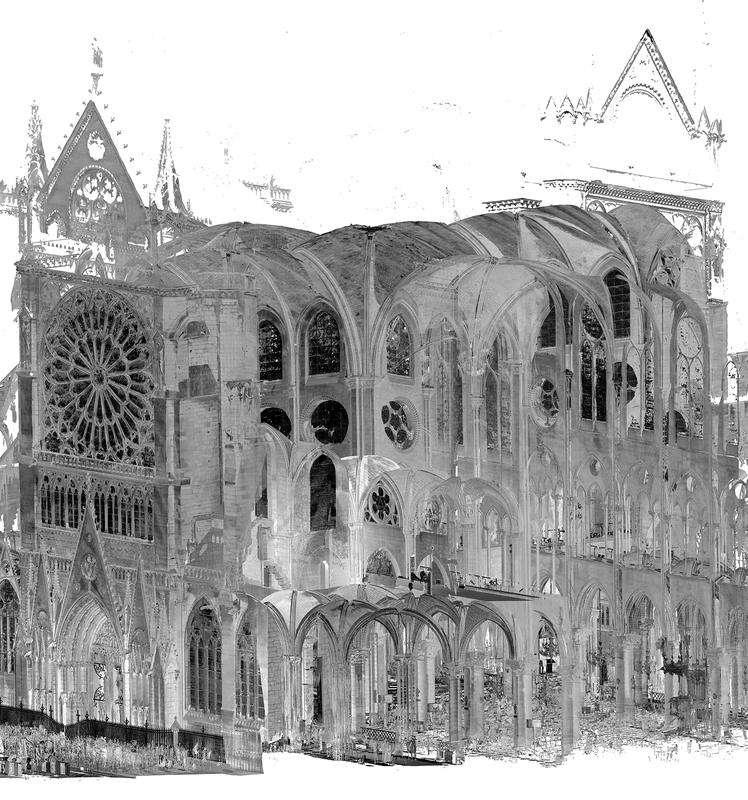 Bamberger Daten wie die Punktwolkenansicht gehen derzeit maßgeblich in ein 3D-Modell der Kathedrale von Paris ein.