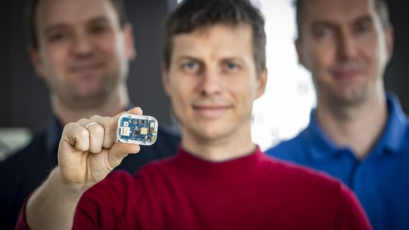 They aim to revolutionise mobile navigation within confined spaces. Pictured from left: Daniel Froß, Marko Rößler and Marcel Putsche. 