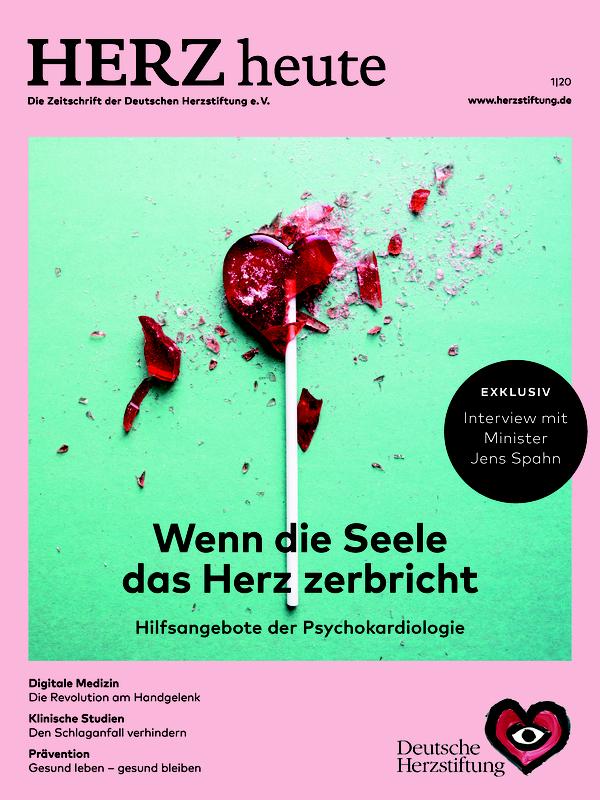 Die aktuelle Ausgabe der Herzstiftungs-Zeitschrift HERZ heute.