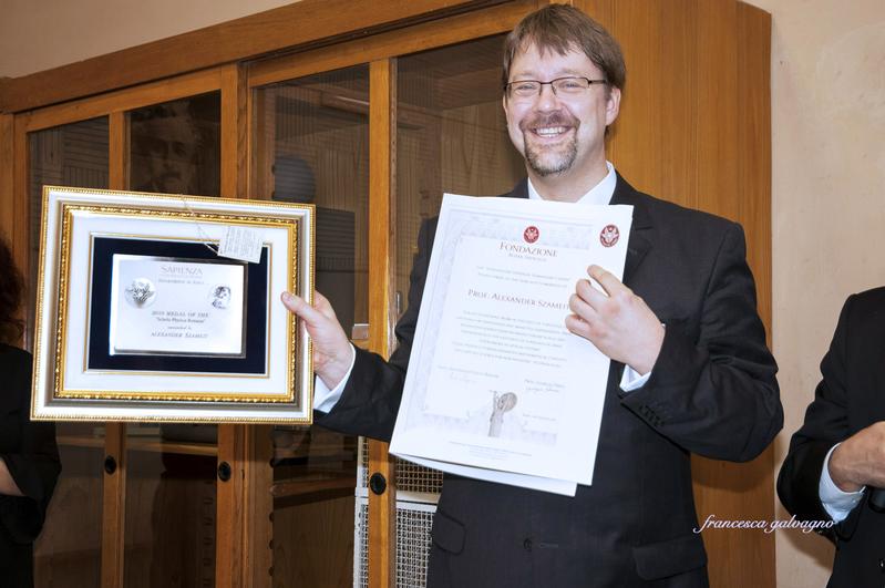 Prof. A. Szameit nach Urkundenübergabe des Tomassoni Preises 