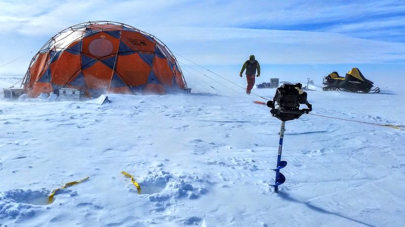 The camp in the “Patriot Hills Blue Ice Area” from where the scientists took the samples. 