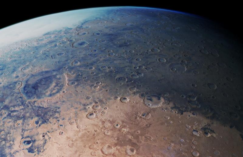 Die Kartierung von Mond, Mars und Merkur bringt die Forschungsgruppe um Angelo Pio Rossi in das europäische Forschungsnetzwerk „Europlanet“ ein. (Bild: Marsoberfläche)
