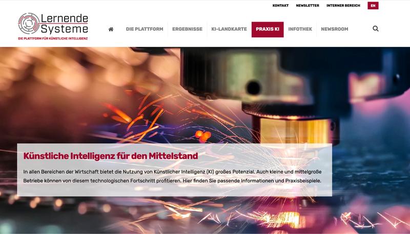 Infos, Anlaufstellen, Fördermöglichkeiten: Web-Angebot zu KI für den Mittelstand