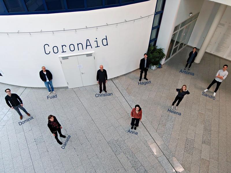 Das Kernteam der Initiative CoronAid (Fotomontage) 