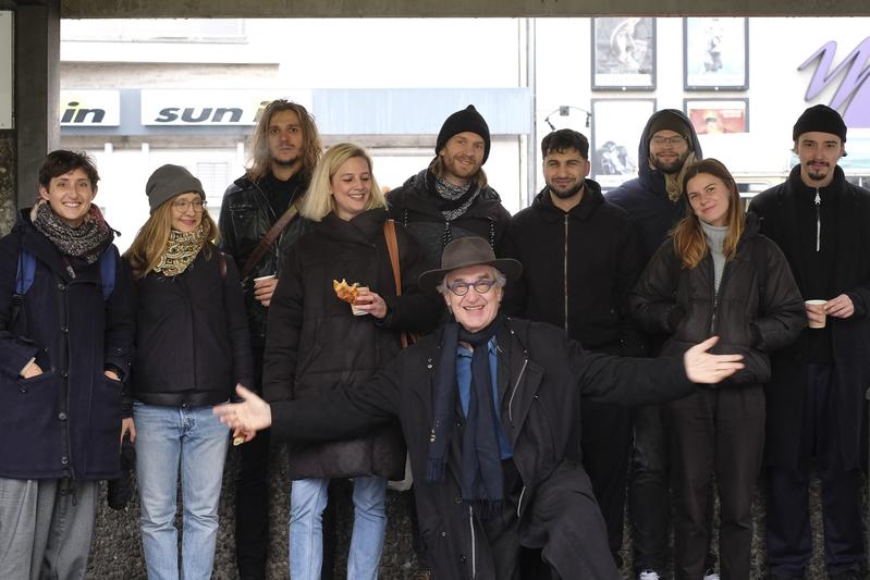 Auftakt mit den Studierenden und Wim Wenders am Kölner Ebertplatz