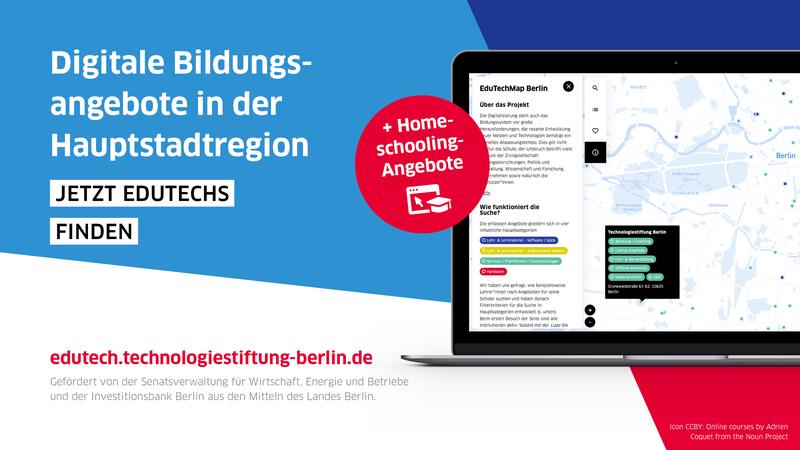 In der Karte sind Home Schooling Angebote jetzt besonders gekennzeichnet.