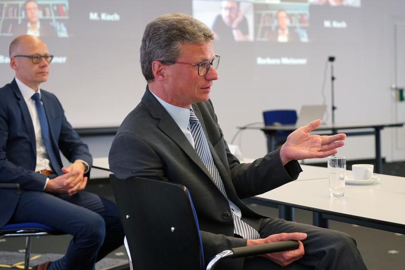 Wissenschaftsminister Bernd Sibler informiert sich über die digitale Lehre an der TH Nürnberg