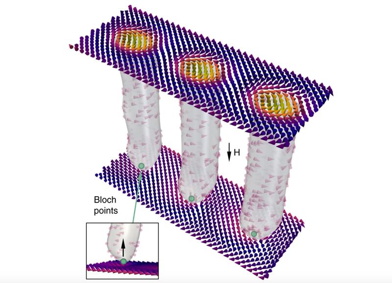 Visualisation of the skyrmion tube spin texture