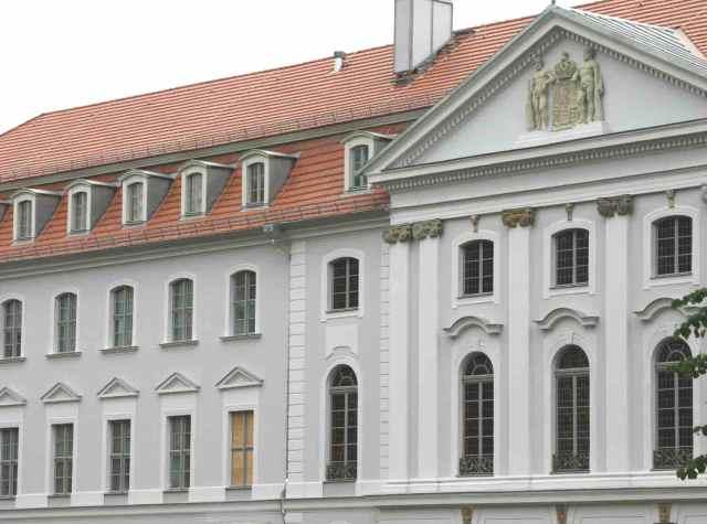 Einer der berühmten Bauherren in der Ausstellung - nach dem Entwurf des Mathematikers Andreas Mayer wurde von 1747 - 1750 das heutige Hauptgebäude der Universität Greifswald errichtet.