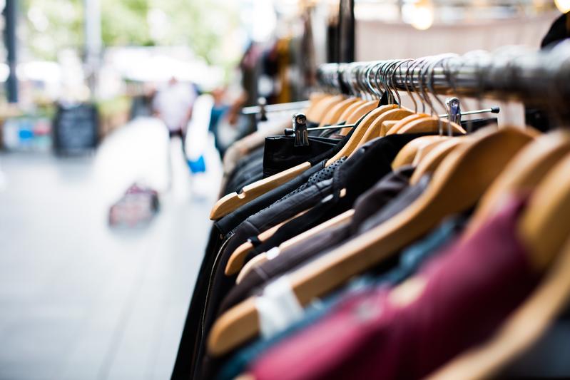 Clothes in a store