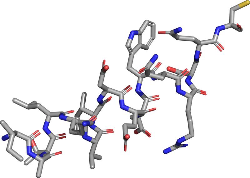 Three-dimensional chemical structure of the VEGFD-based therapeutic.