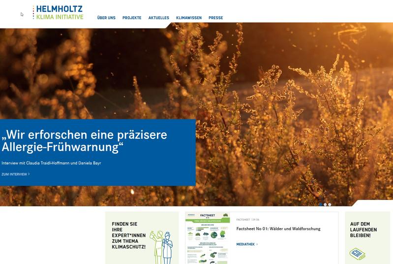 Auf ihrer neuen Website stellt die Helmholtz-Klima-Initiative Factsheets, Videos und Expert*innen rund ums Thema Klimaforschung vor.