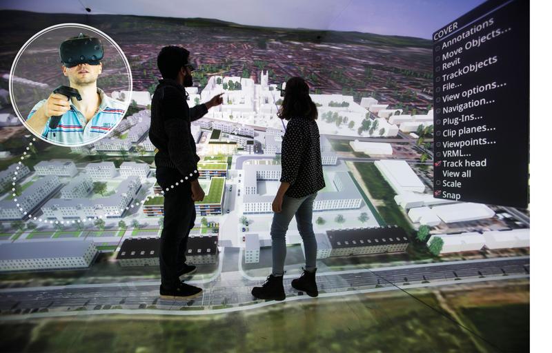 Collaborative, interactive VR visualization of a multigenerational community center. 