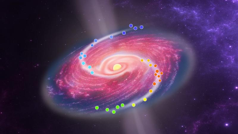 Künstlerische Darstellung der unmittelbaren Umgebung des massereichen Protosterns G358-MM1.