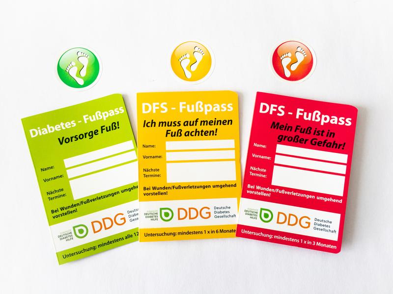 Fuß-Pass in drei Variationen