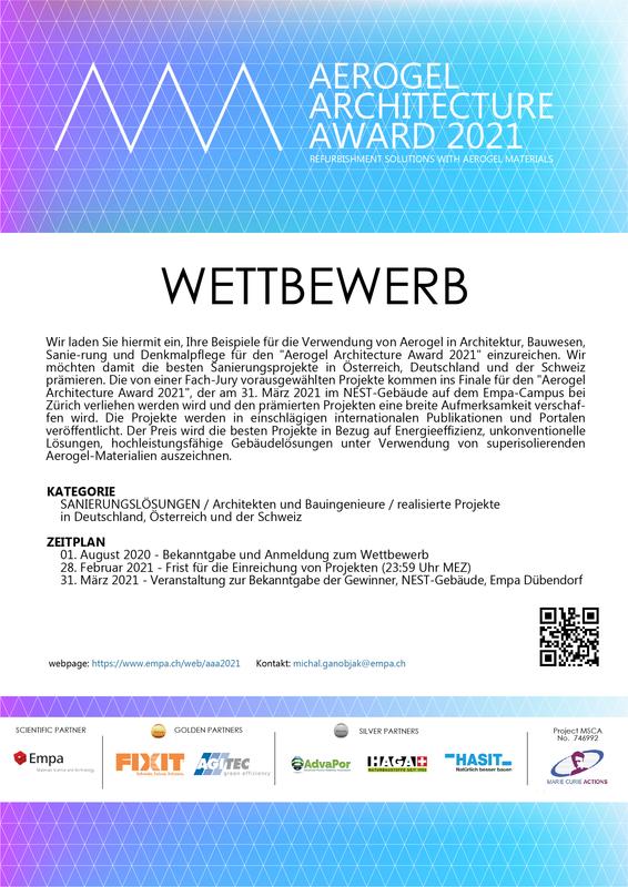 Poster zum Aerogel Architecture Award 2021