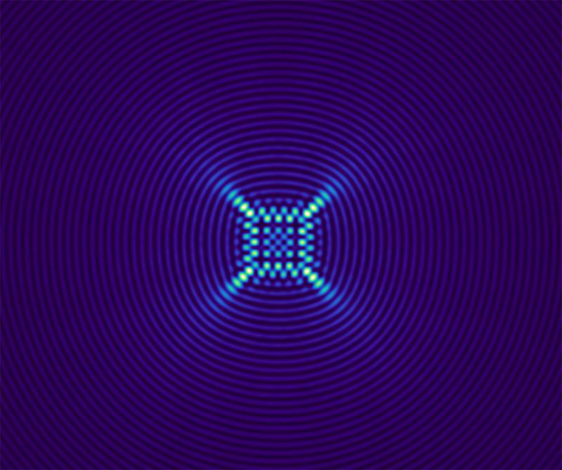 This photo shows the fabrication procedure of a nondiffracting of a lightfield using a desired transversed caustic. 