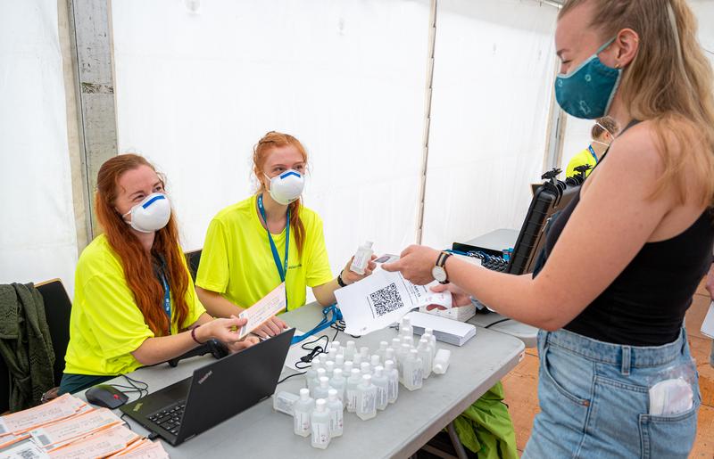 Registration at the beginning was necessary for access to Quarterback Immobilien Arena Leipzig.