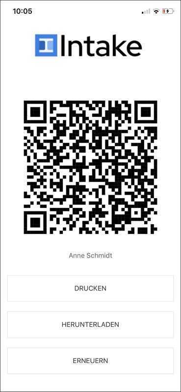 generierter QR-Code Kontaktdatenerfassung Pandemie