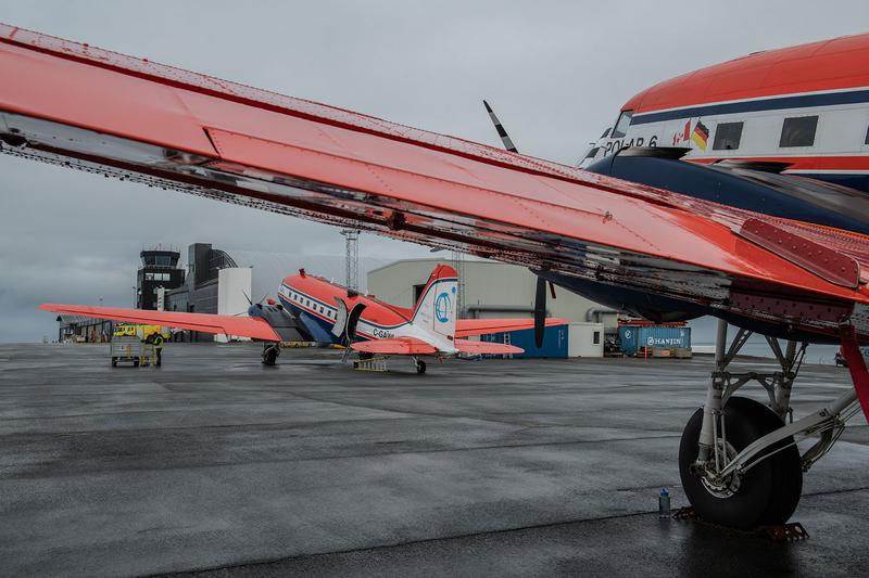 AWI's research aircraft 'Polar 5' and 'Polar 6' arriving in Svalbard.