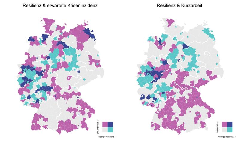 Deutschlandüberblick: Resilienz und erwartete Kriseninzidenz - Resilienz und Kurzarbeit 