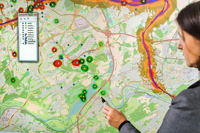 Erkenntnisse aus den Erhebungen zur Lebensqualität der Menschen im Ruhrgebiet können in der hsg Bochum digital aufbereitet und so anschaulich dargestellt werden.