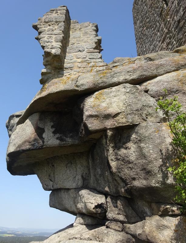 Granitfelsen am Schlossberg von Flossenbürg, Oberpfalz