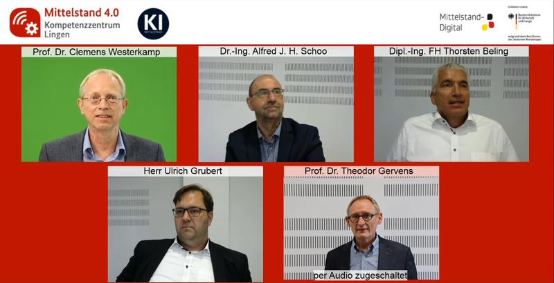 Bei einem Workshop zum Thema KI verfolgten 70 Teilnehmende online eine Vor-Ort-Podiumsdiskussion mit fünf Fachleuten an der Hochschule Osnabrück. Die Veranstaltung fand in Kooperation mit dem VDI-Arbeitskreis „Produktion und Wertschöpfung" statt.