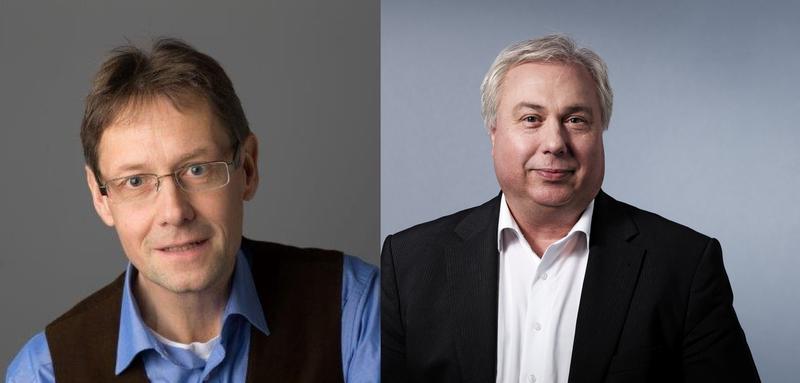 Manfred Lindinger (links) und Norbert Lossau (rechts) erhalten in diesem Jahr die Medaillen für naturwissenschaftliche Publizistik der Deutschen Physikalischen Gesellschaft.