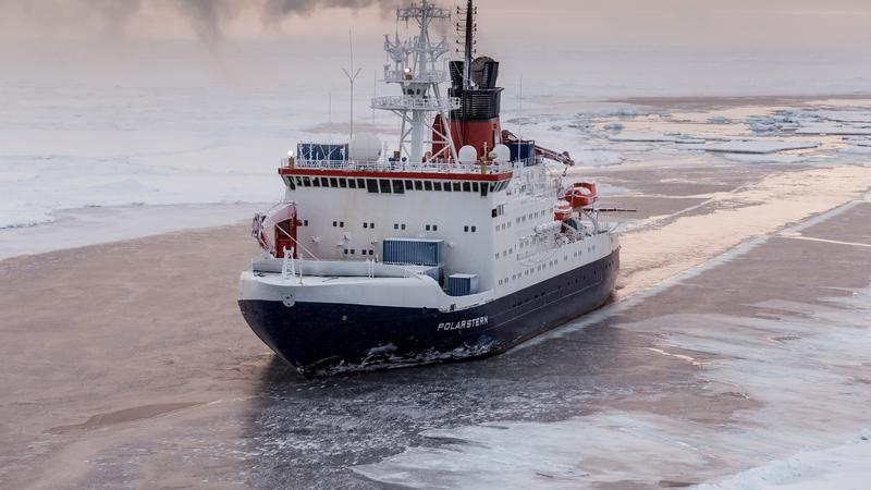 The research vessel POLARSTERN.