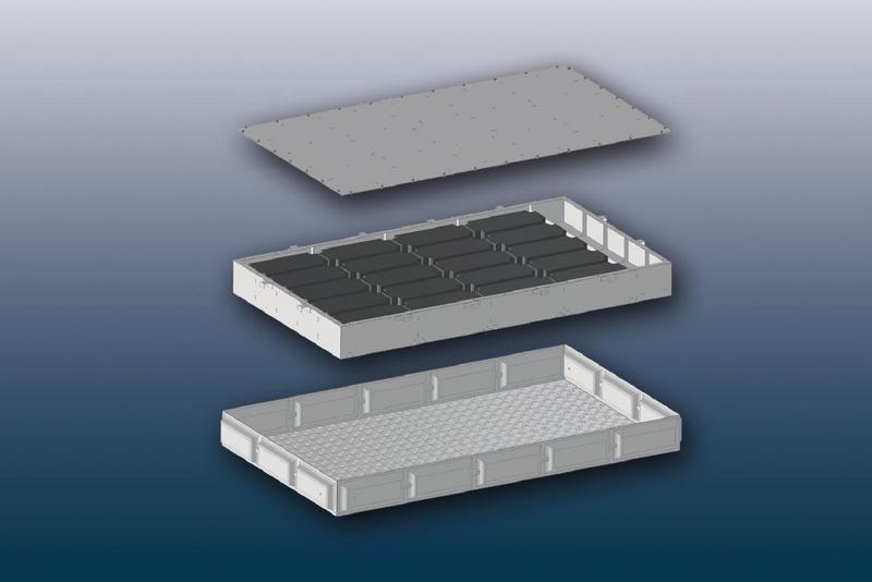 As a demonstration component for the welding and heat treatment of high- and ultra-high-strength steels, Fraunhofer ILT has very lightweight battery boxes with crash frames in the construction and testing phase.