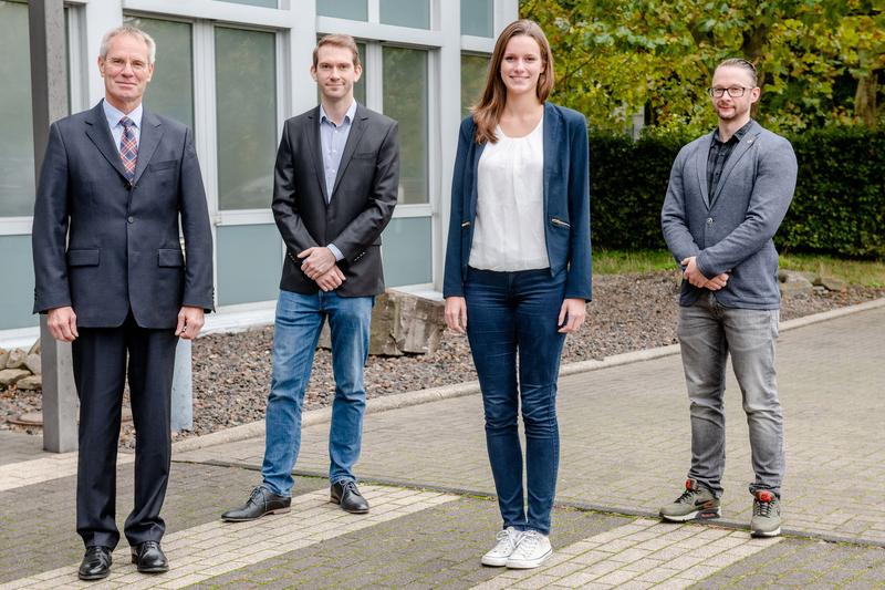 Das Projektteam: Marco Koch, Johannes Hoffrichter, Miriam Müer und Christoph Bratfisch (von links)