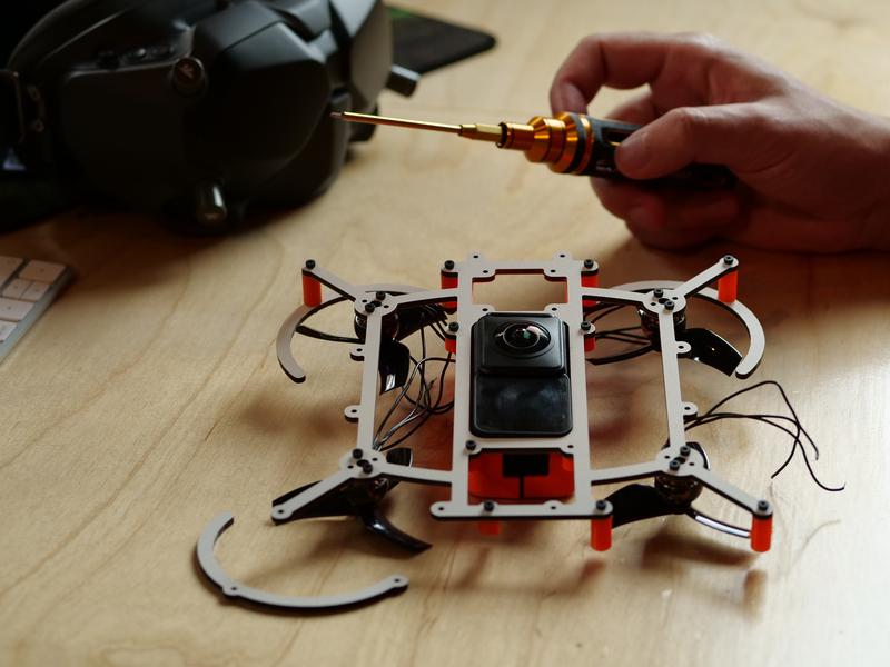 Der Protoyp des Projektes „fx-drones“ nimmt langsam Gestalt an