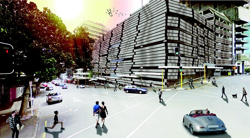 Die neueste Idee des Karlsruher Teams: Die Fassade von Parkhäusern lässt sich mit Verdunstungselementen nachrüsten