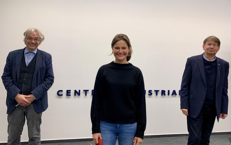 Die Referenten des Abends: Prof. Dr. Gerd Kutz, Prof. Dr. Miriam Pein-Hackelbusch und Prof. Dr. Volker Lohweg.