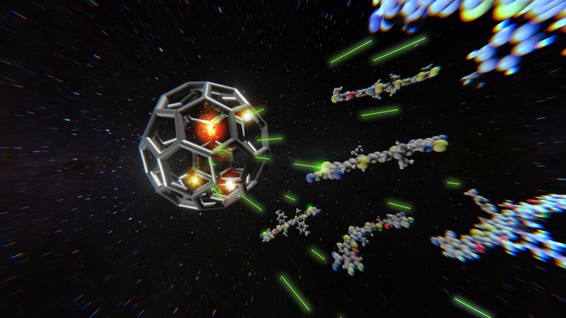 Dye molecules in modern organic solar cells lead to  a two-fold improvement of organic solar cell efficiency as compared to the widely used fullerenes.