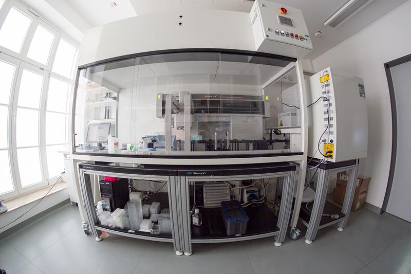 With a laboratory robot like this, large numbers of organoids can be generated in a standardized manner. The robot enables the scientists to generate, care for and test up to 20,000 brain organoids a day. 