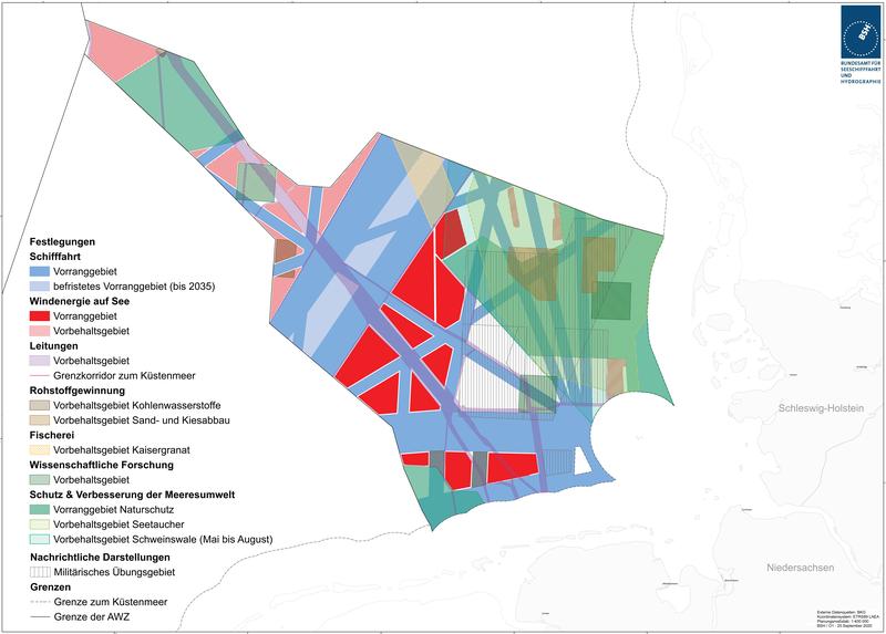 Entwurf Raumordnungsplan für die deutsche AWZ (Kartenteil Nordsee)