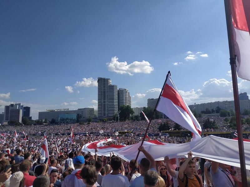 Proteste in Minsk im August 2020. 