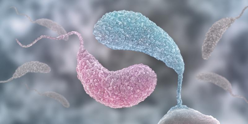 Yin und Yang: zwei konkurrierende Signalmoleküle bestimmen Lebensstil von Caulobacter (pink: Schwärmerzelle mit hohem ppGpp Level; blau: sesshafte Form mit hohem c-di-GMP Level)