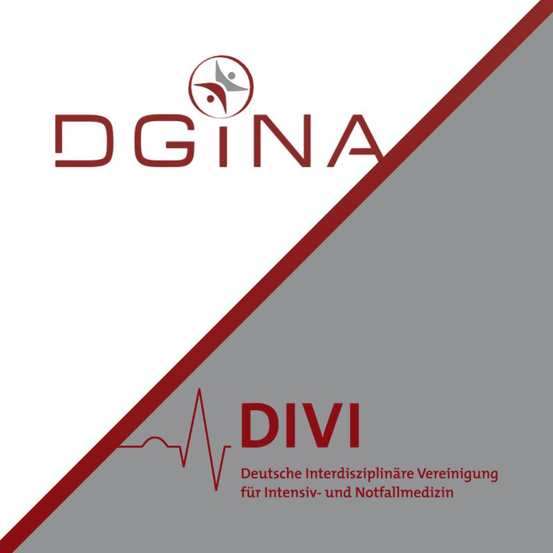 Logos der DGINA und DIVI