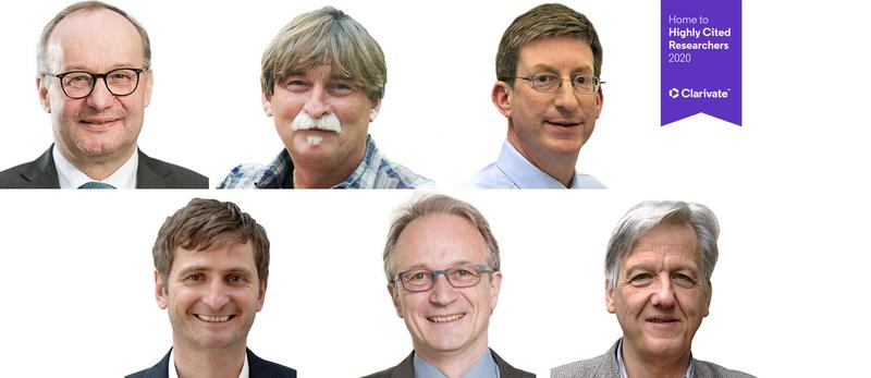 The Würzburg Highly Cited Researchers 2020: Hermann Einsele, Rainer Hedrich, Andreas Rosenwald, Jörg Vogel, Frank Würthner, and the Citation Laureate Laurens Molenkamp. 