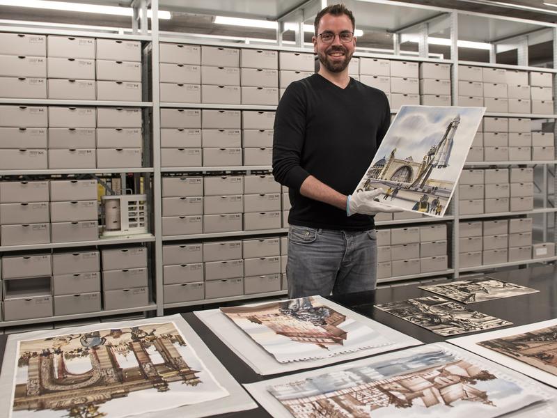 Die sieben Handzeichnungen des Architekten Sergei Tchoban präsentiert von Jan Oestreich