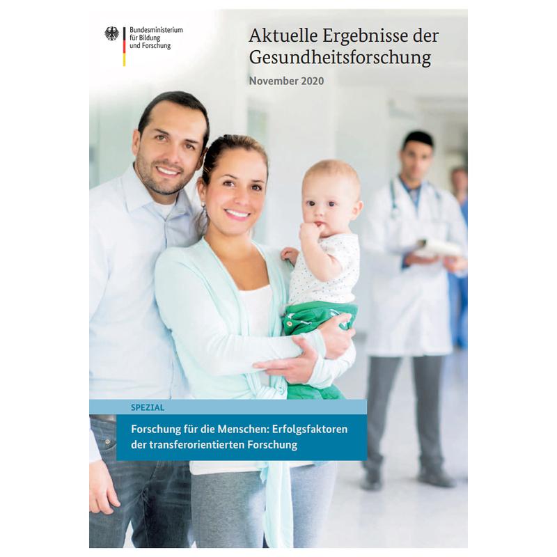 Die Newsletter-Sonderausgabe "Aktuelle Ergebnisse der Gesundheitsforschung" stellt anhand dreier Projekte Erfolgsfaktoren der transferoientierten Forschung vor.