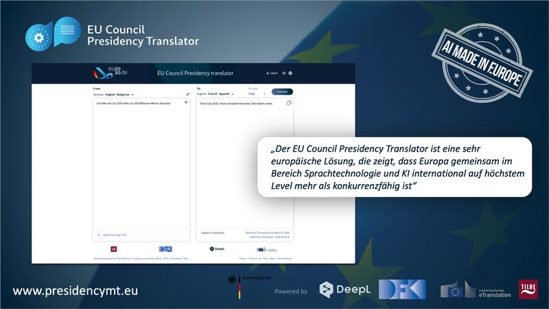 EU Council Presidency Translator, EUCPT, Screenshot